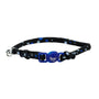 Safe Cat Collier Mode rond pour chats, Étoiles noires, 3/8-po x 8-12-po