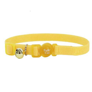 Safe Cat Adjustable Snag-Proof Breakaway Cat Collar, Banana Boat, 3/8-in x 8-12-in