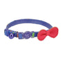 Safe Cat Embellished Fashion Cat Collar, Stripe Blue, 3/8-in x 8-12-in