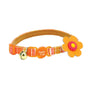 Safe Cat Embellished Fashion Cat Collar, Stripe Orange, 3/8-in x 8-12-in