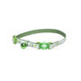 Safe Cat Glow in the Dark Adjustable Breakaway Cat Collar, Glowing Lime Skulls, 3/8-in x 8-12-in