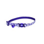 Safe Cat Collier ajustable à dégagement rapide phosphorescent, Léopard violet phosphorescent, 3/8-po x 8-12-po