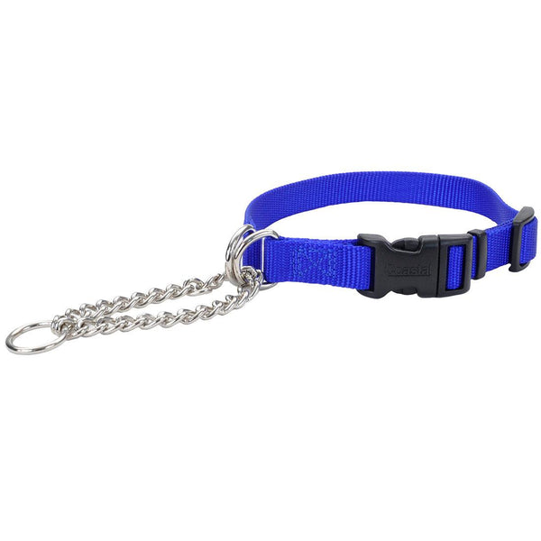 Coastal Adjustable Check with Buckle Training Dog Collar, Blue