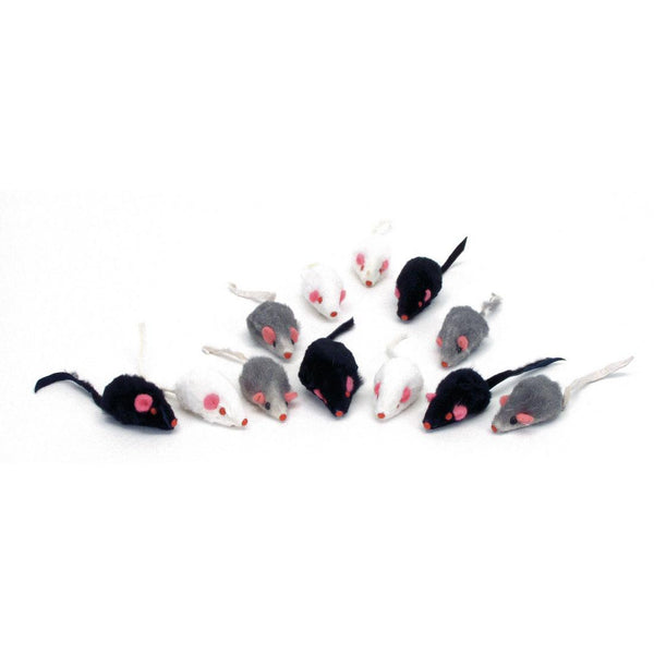 Turbo Fur Mice Cat Toy, Assorted Colors