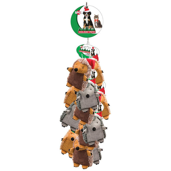 Ethical Pet Spot Holiday Hedgehog with Santa Hat Dog Toy