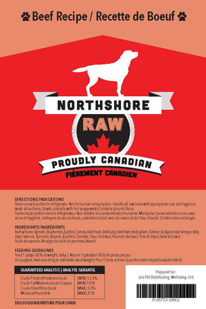Northshore RAW Beef Patties Frozen Dog Food