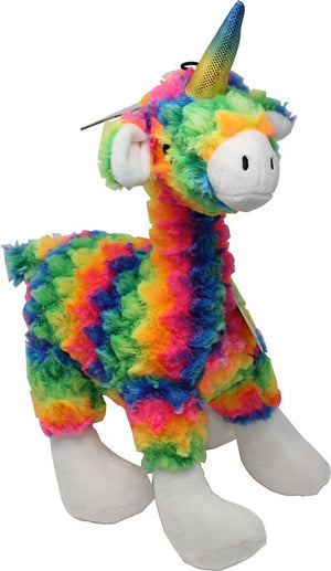 Snugarooz Mamma Llama Dog Toy, Rainbow, 15-in