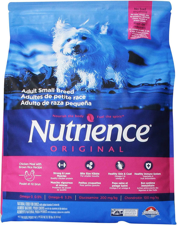 Nourriture sèche pour chiens de petite race Repas au poulet avec riz brun Nutrience Original