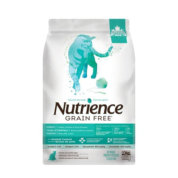 Nourriture sèche pour chats Nutrience Indoor à la dinde, au poulet et au canard