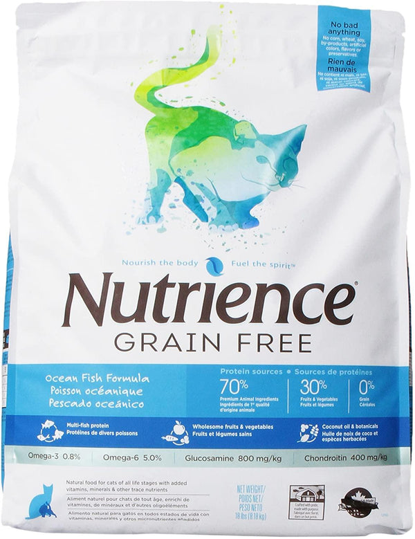 Nourriture sèche pour chats sans grains Nutrience Poisson de mer