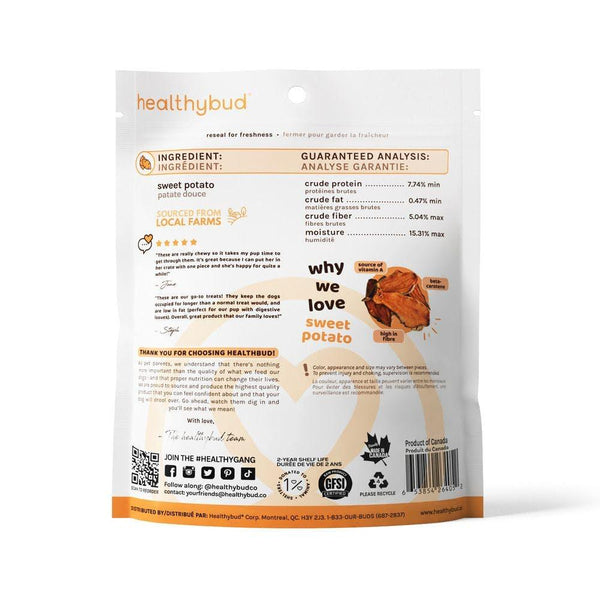 Healthybud Pure Sweet Potato Chew Dog Treats