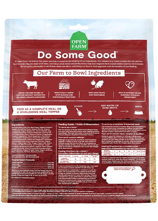 Open Farm Grass-Fed Beef Recipe Freeze-Dried Raw Dog Food