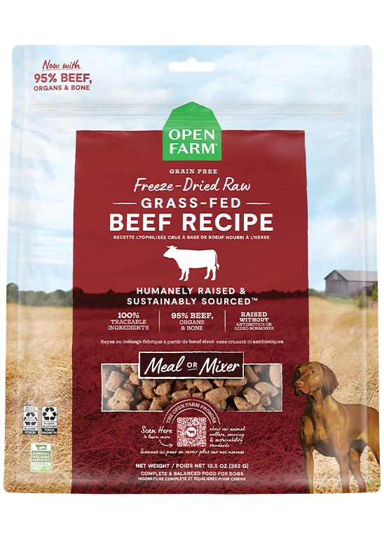 Open Farm Grass-Fed Beef Recipe Freeze-Dried Raw Dog Food
