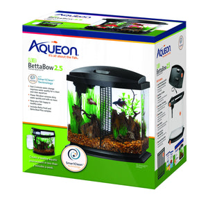 Aqueon LED BettaBow Kits with SmartClean Aquarium, Black