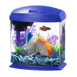 Aqueon MiniBow Kits with SmartClean Aquarium, Blue