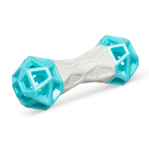 Messy Mutts "Totally Pooched, Flex N' Squeak" Jouet En Caoutchouc Pour Chien, Gris & Bleu