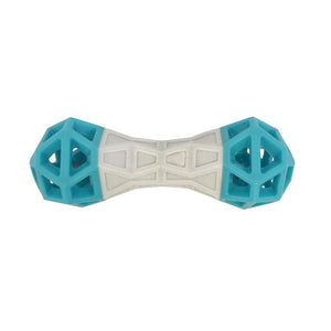 Messy Mutts "Totally Pooched, Flex N' Squeak" Jouet En Caoutchouc Pour Chien, Gris & Bleu