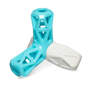 Messy Mutts "Totally Pooched, Squeak N' Stuff" Jouet En Caoutchouc Pour Chien, Gris & Bleu