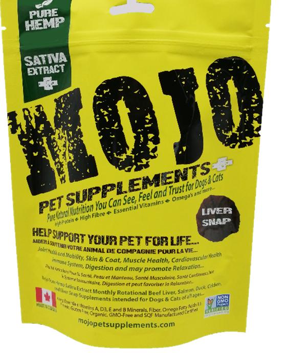 Mojo Pet Supplements H Sativa Extract Nutraceutical Liver Snap Dog Supplement