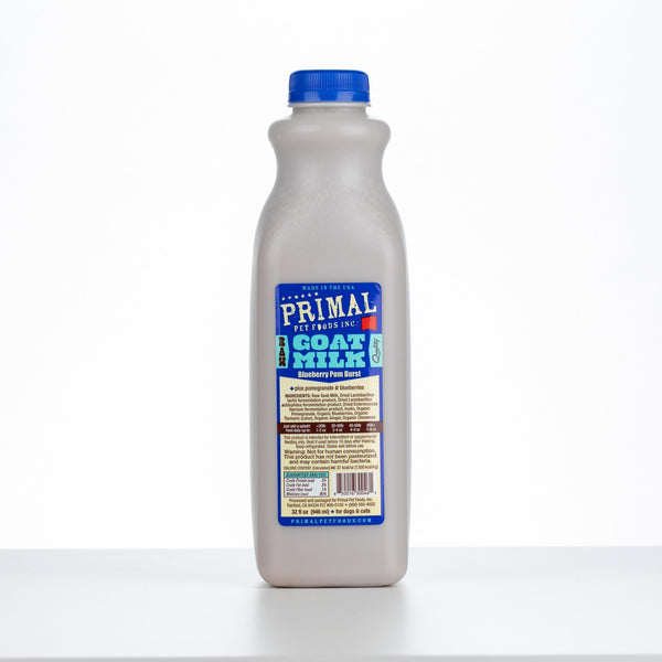 Primal Raw Frozen Goat Milk 'Blueberry Pom Burst' for Dogs & Cats