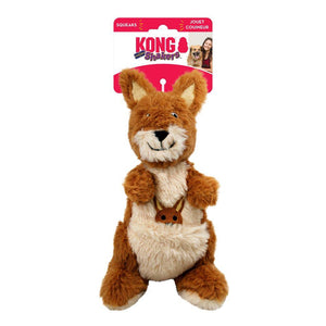 KONG Shakers Passports Jouet Kangourou pour Chien Marron