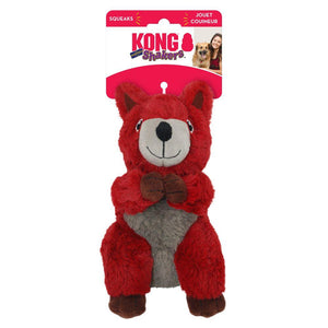 KONG Shakers Passports Squirrel Dog Toy, Red