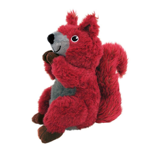 KONG Shakers Passports Squirrel Dog Toy, Red