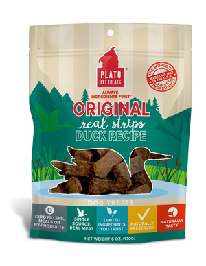 Plato Original Real Strips Recette Canard Friandises pour chiens