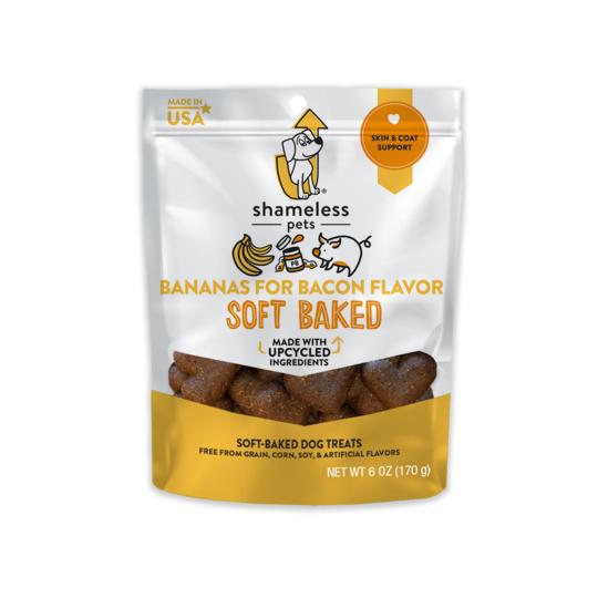 Shameless Pets Bananas for Bacon Soft Baked Biscuit Dog Treats