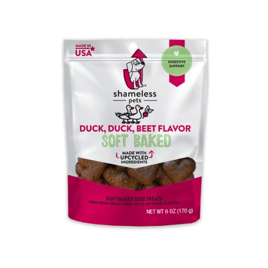 Shameless Pets Duck, Duck, Beet Biscuits tendres pour chiens