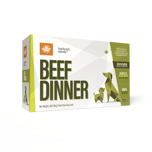 Big Country Raw Beef Dinner Frozen Dog Food Carton