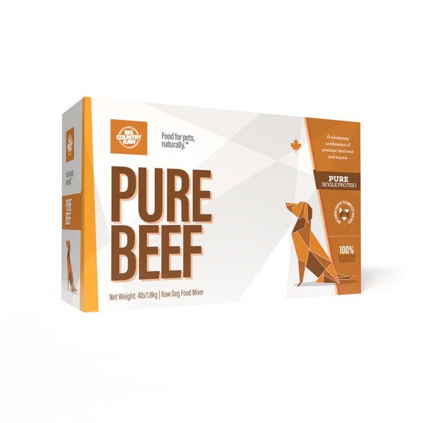 Big Country Raw Pure Beef Frozen Dog Food Carton