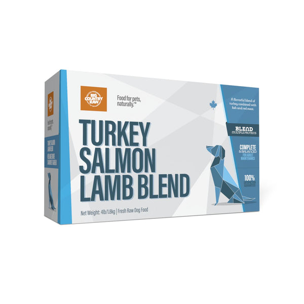 Big Country Raw Turkey, Salmon & Lamb Frozen Dog & Cat Food