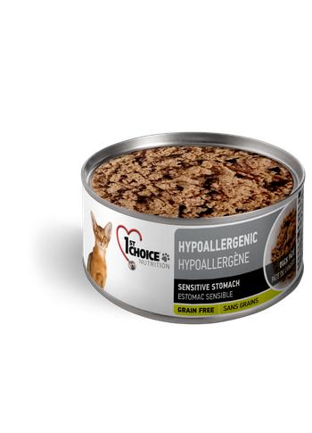 1st Choice Nutrition Nourriture humide pour chat hypoallergénique au pâté de canard