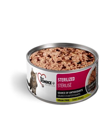 1st Choice Nutrition Stérilisé Pâté de Poulet Nourriture Molle pour Chat