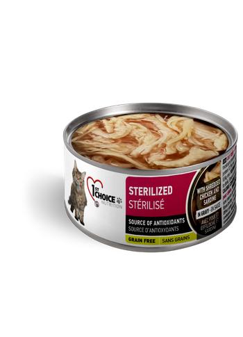 1st Choice Nutrition Stérilisé Poulet Émincé Nourriture Molle pour Chat