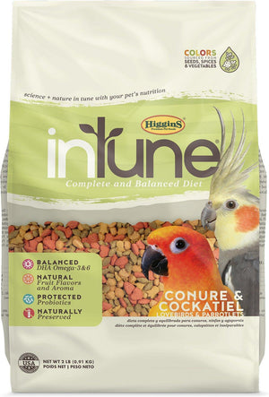 Higgins inTune Conure & Cockatiel Bird Food