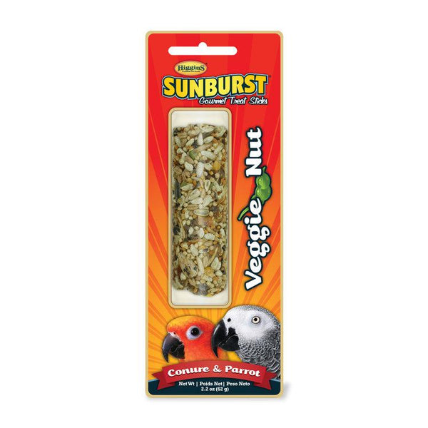 Higgins Sunburst Veggie Nut Sticks Conure & Parrot Bird Treats