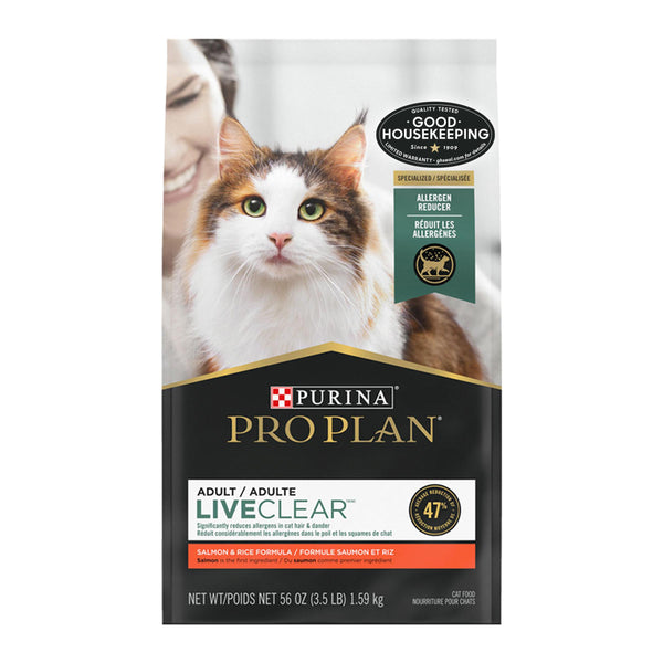 Purina Pro Plan LiveClear Nourriture sèche pour chat probiotique saumon et riz