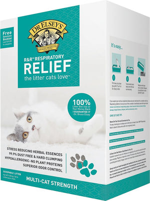 Litière agglomérante en argile Dr Elsey's Precious Cat Respiratory Relief pour chat, boîte de 20 lb