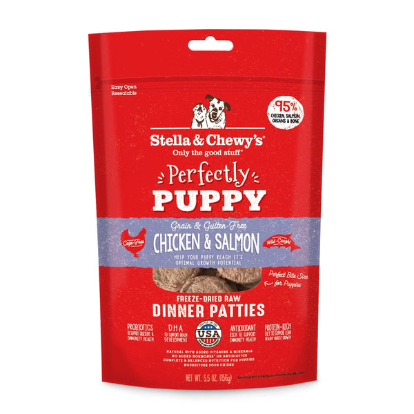 Stella & Chewy's Croquettes déshydratées parfaites pour chiots au Poulet et Saumon crus
