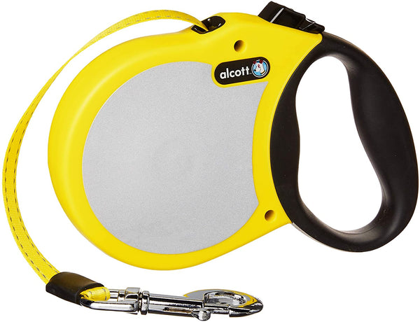 Alcott Retractable Ribbon-Style Dog Leash, Yellow