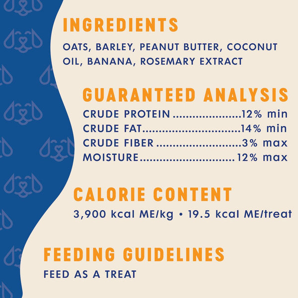 Finley's Friandises croquantes au beurre de cacahuète et à la banane pour chiens