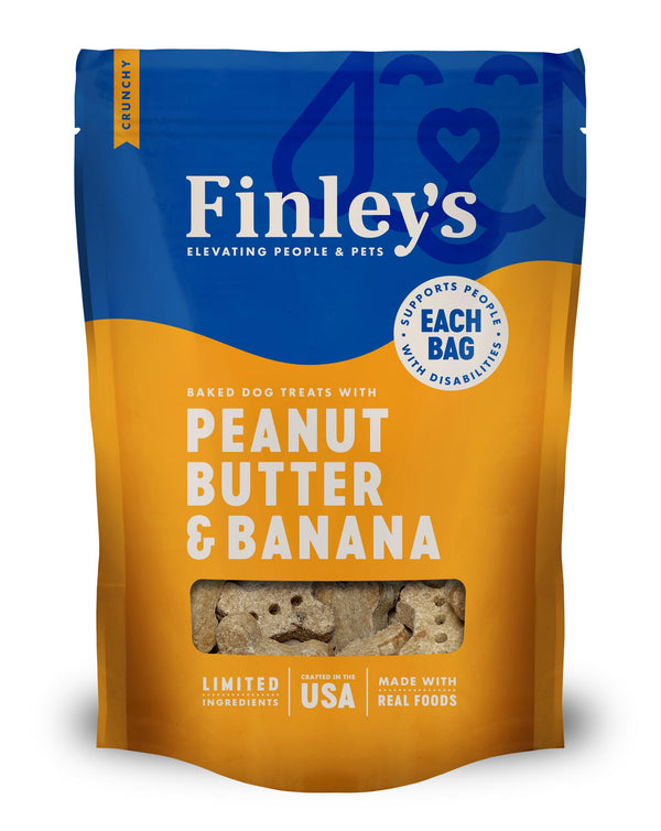Finley's Friandises croquantes au beurre de cacahuète et à la banane pour chiens