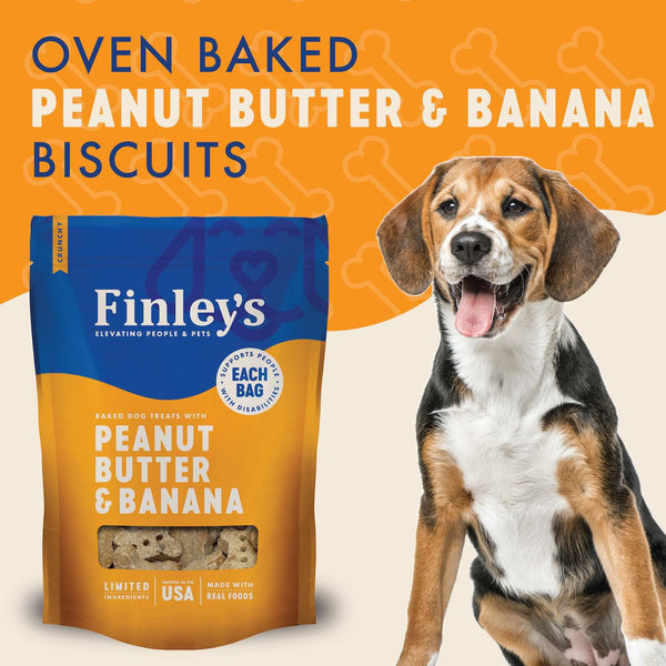 Finley's Friandises croquantes au beurre de cacahuète et à la banane pour chiens