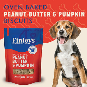 Finley's Friandises croquantes au beurre de cacahuète et à la citrouille pour chiens