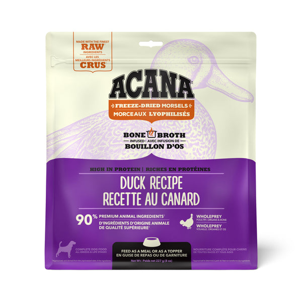 ACANA Duck Recipe Morsels Grain-Free Freeze-Dried Dog Food & Topper, 8-oz