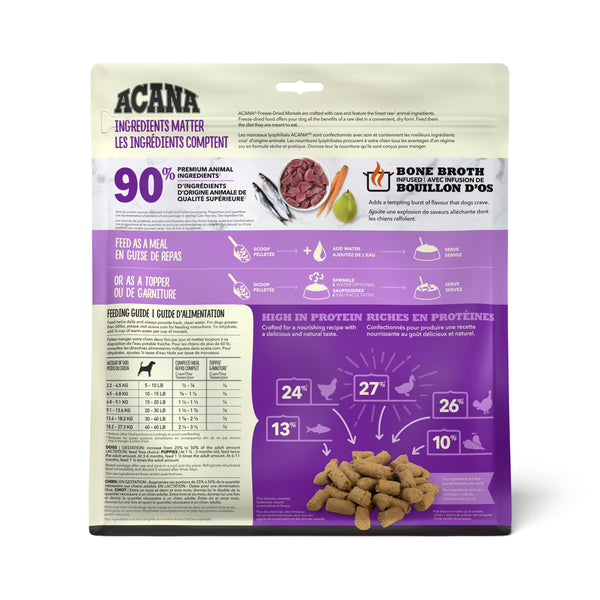 ACANA Duck Recipe Morsels Grain-Free Freeze-Dried Dog Food & Topper, 8-oz