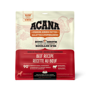 ACANA Ranch-Raised Beef Recipe Patties Grain-Free Freeze-Dried Dog Food & Topper, 14-oz