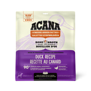 ACANA Duck Recipe Patties Grain-Free Freeze-Dried Dog Food & Topper, 14-oz